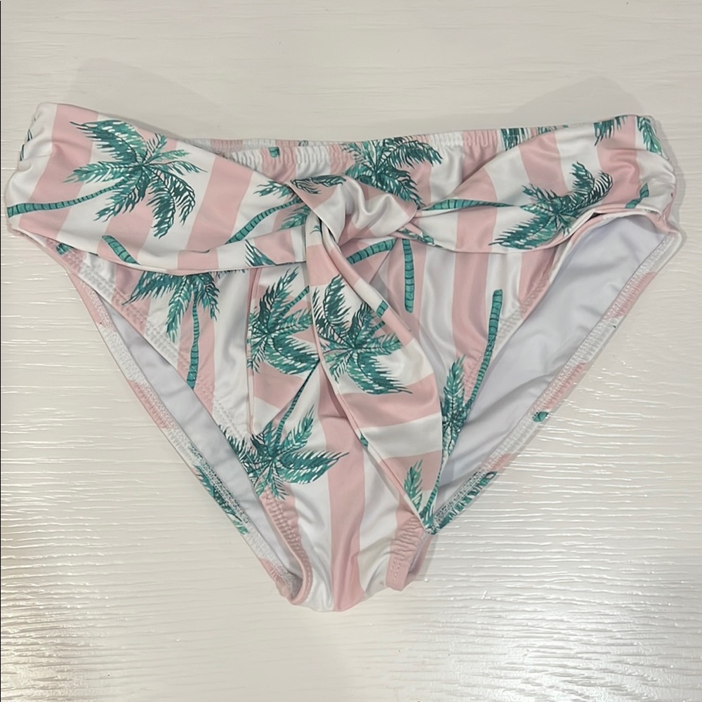 Kenny Flowers, Pink and Green Palm Print Bikini Bottom